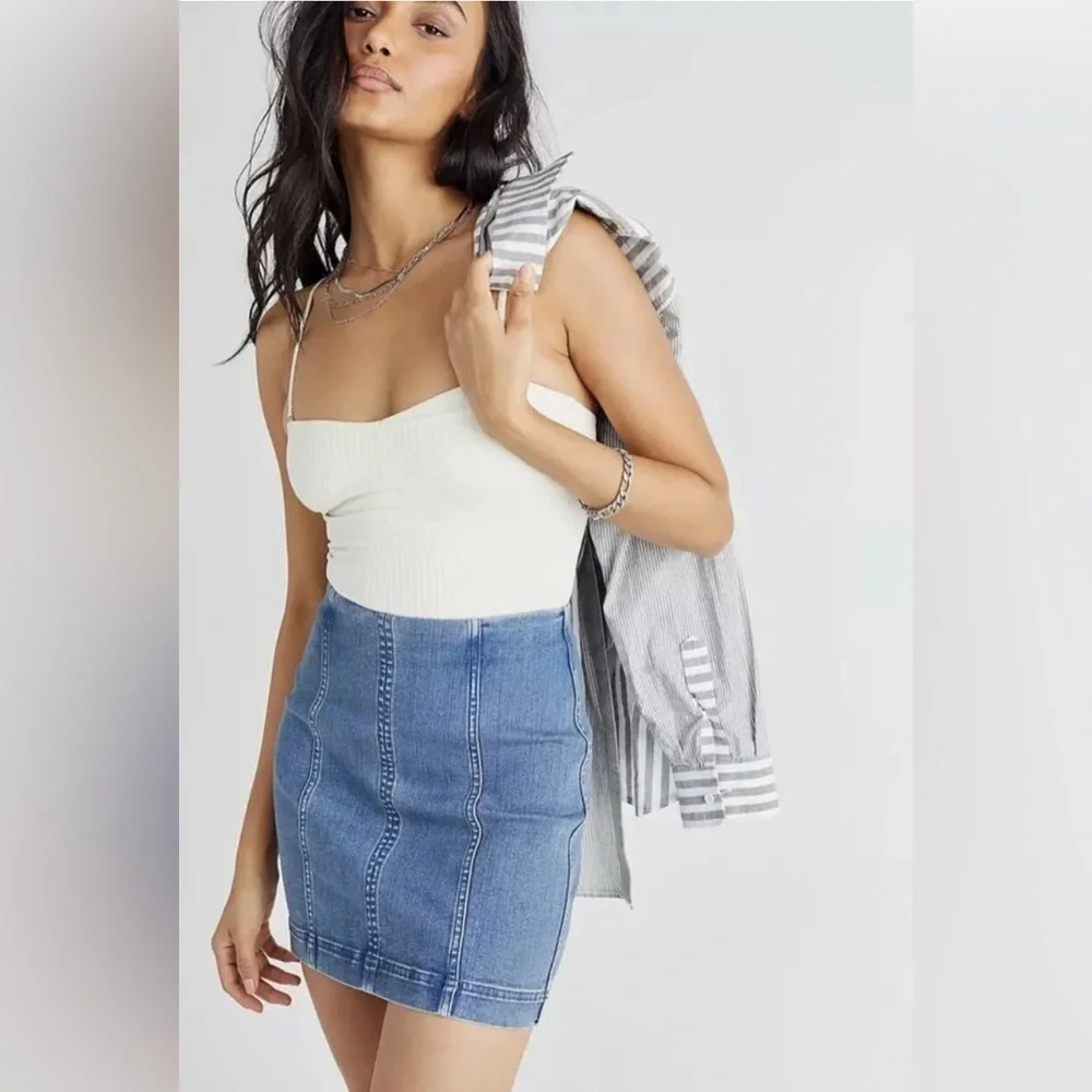 Free People Modern Femme Mini Skirt